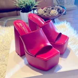 Sexy top notch pink high heels
